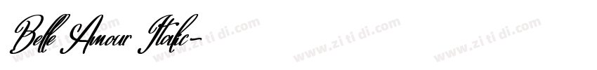 Belle Amour Italic字体转换 Belle Amour Italic字体转换